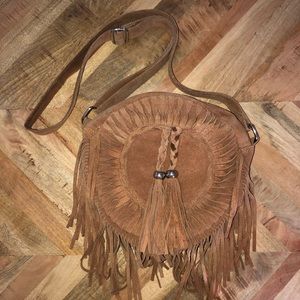 Earthbound boho fringe purse